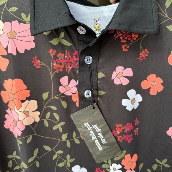 Men’s Floral Golf Polo (S) - Picture 2 of 4